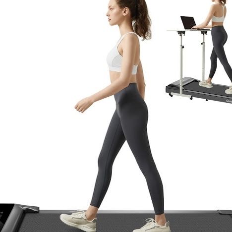 CURSOR FITNESS Under Desk Treadmill, 2 in 1 Walking Pad