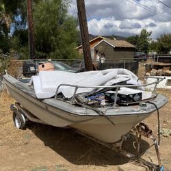 Yard boat and trailer 