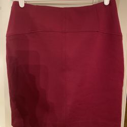 Burgundy New York and Company Stretch Skirt