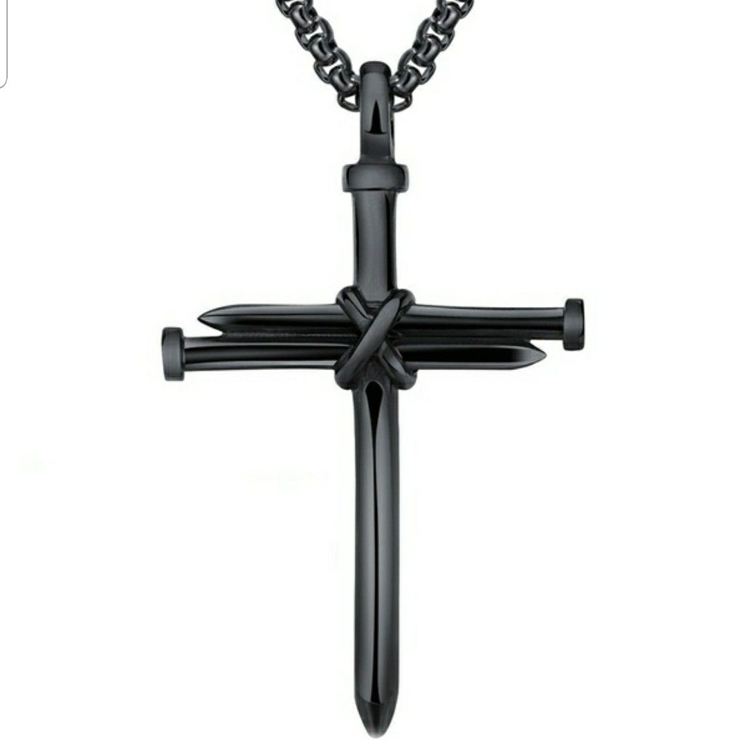 Nail Cross Necklace NEW
