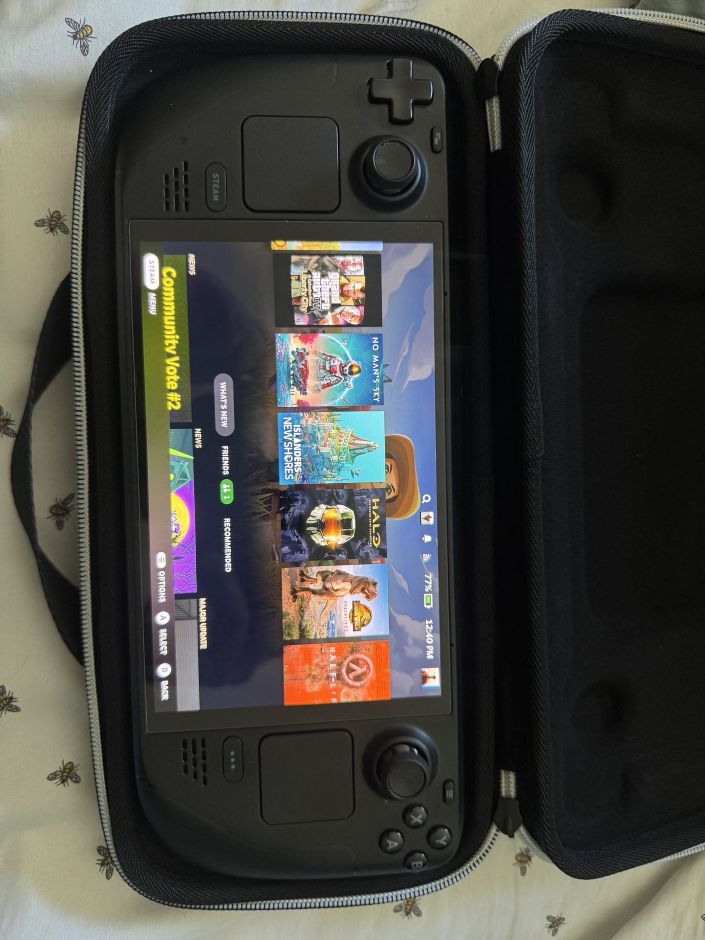 512 Gb OLED Steam Deck w/ Case, Charger, Screen Protector