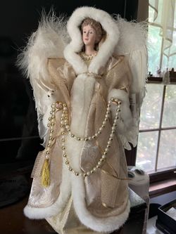 Winter Angel  Decor Figurine w/tag
