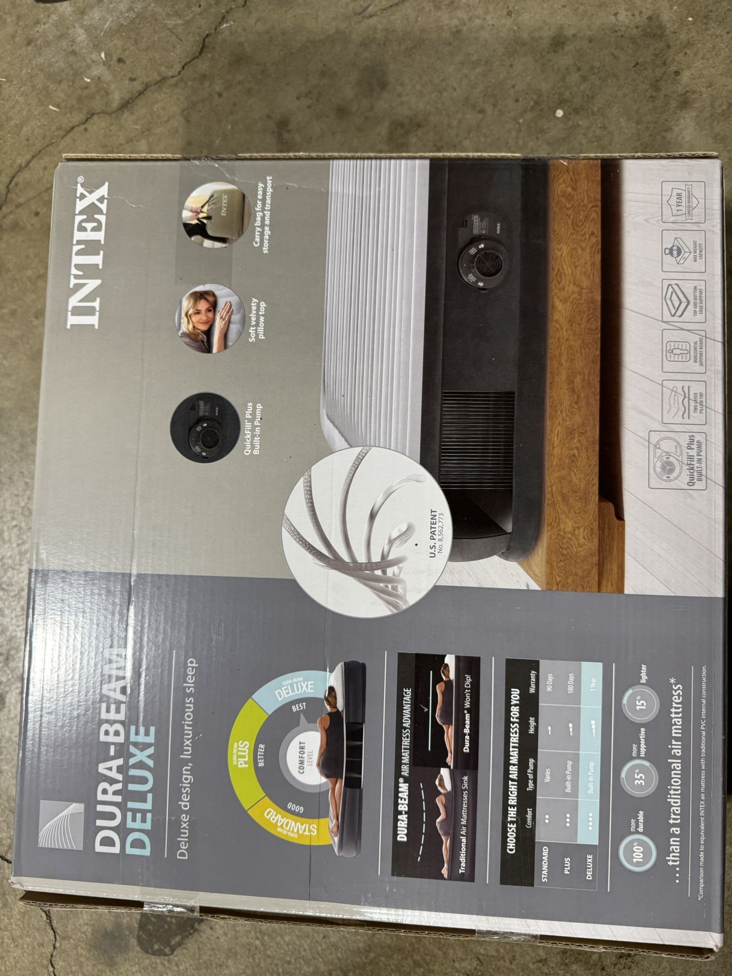 13” Intex Air Mattress with Built-in Pump (Full)