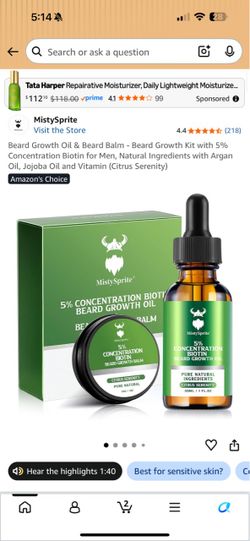 MistySprite Beard Growth Oil & Balm Kit