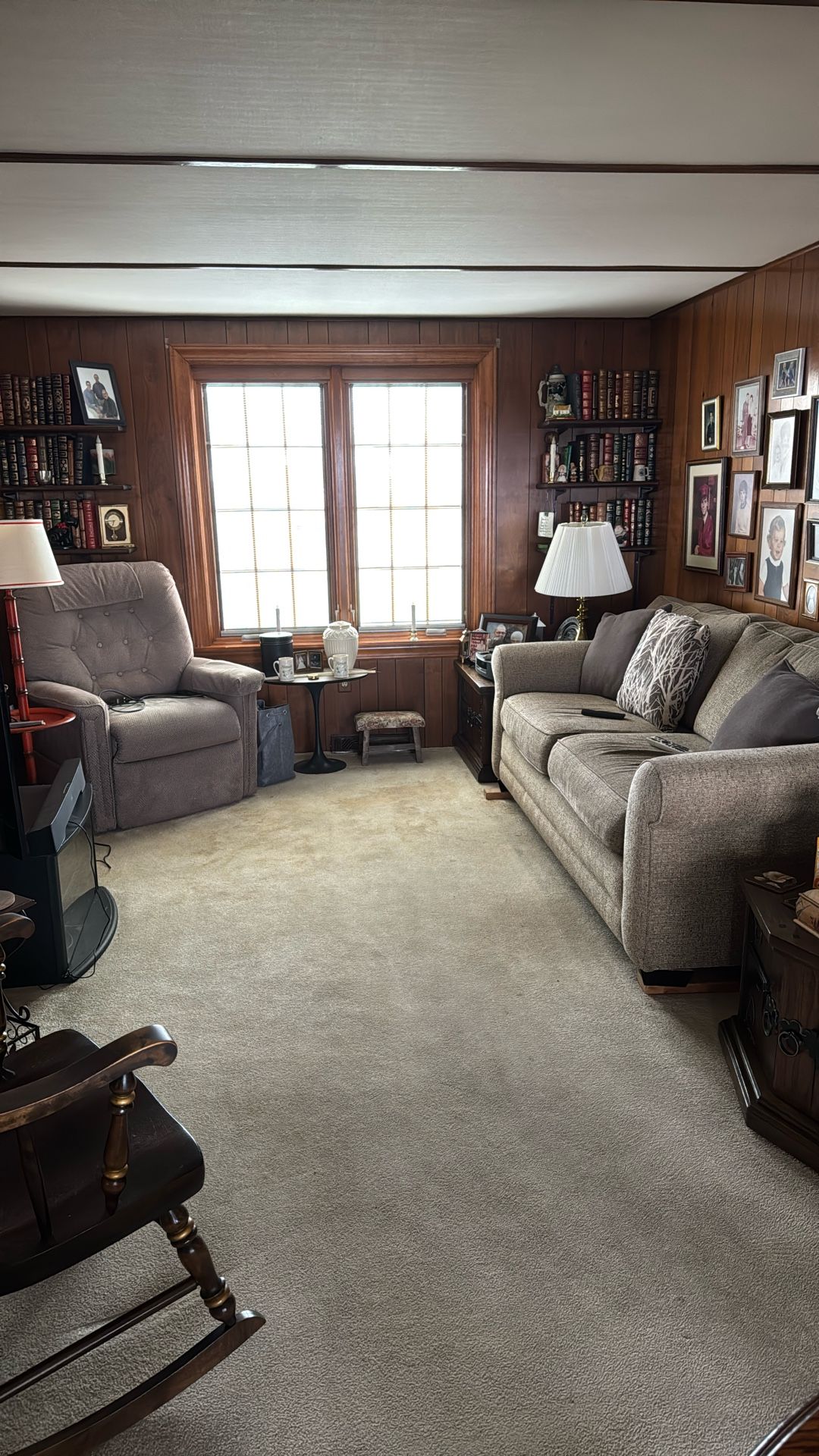 Sofa, Electric Recliner And 2 Lamps