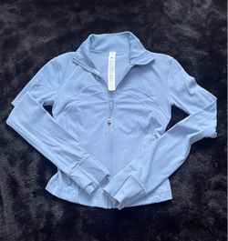 Lululemon Define Cropped Nulu Light Blue Women's Zip-Up Jacket