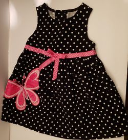 Bonnie Jean butterfly polka dot dress 2t romper