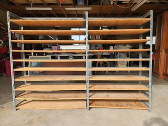 Heavy Duty Steel Shelving Unit for Garage, Storage Shelves, 86" W x 12" D x 61" H