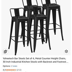Metal Bar Stools 4x