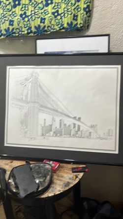 Ricardo Welling (signed in pencil) Framed with Twin Towers!!!