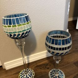 Glass Candle Holders