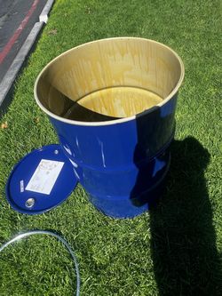 Metal drum with lid and locking ring  55 Gallons“Food grade”Tambo de metal con tapa y cincho