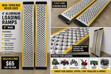 NEW 4’ Aluminum Loading Ramps