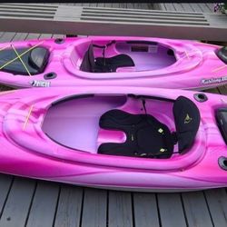 Kayaks complete with paddles