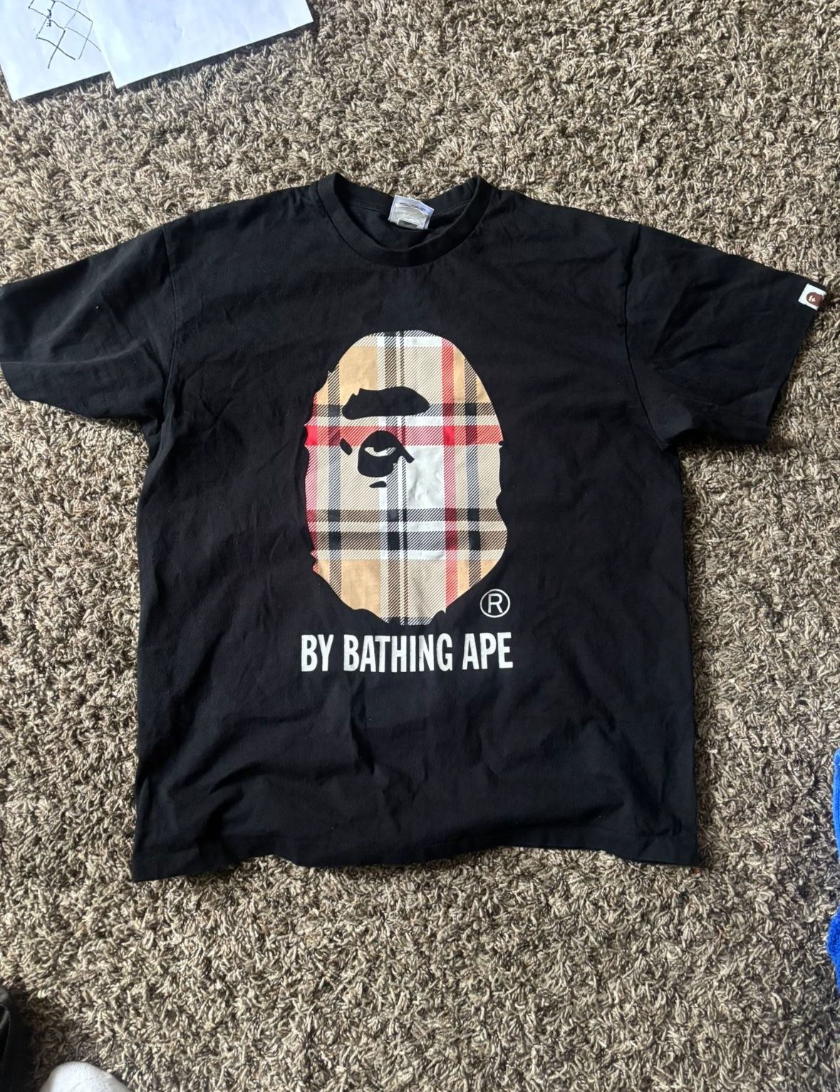 Authentic Bape Tee x Burberry Hoodie