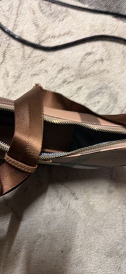 Tan plaid purse