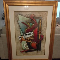 Babak Emanuel Mattini Mixed Media Large Painting Fine Art