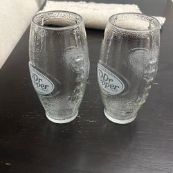 Dr Pepper Football Shape  glasses $12.00Set Of (2)