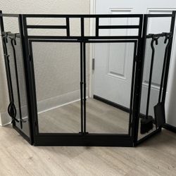 Fireplace Shield & Tools