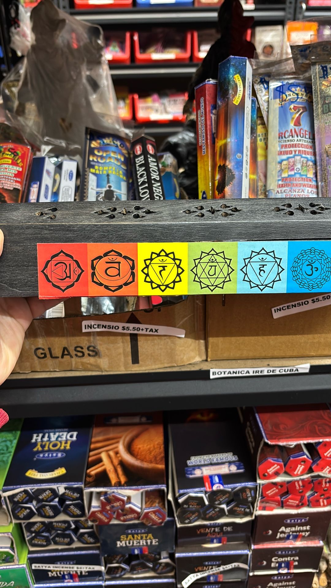 Coffin Style Incense Holder 7 Chakras