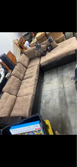 Two tone couch sectional