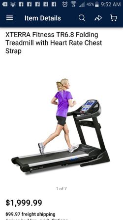 Brand new assembled xterra treadmill ready for use