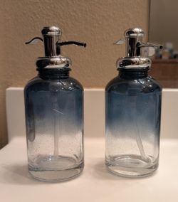Set Of Glass Soap Dispensers