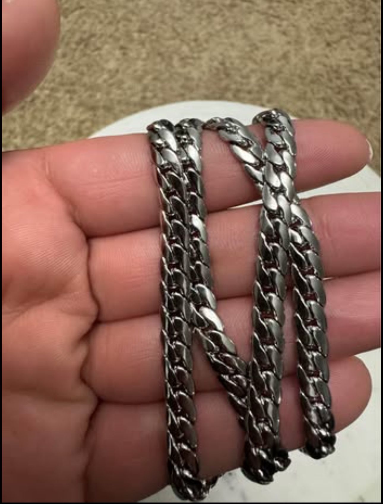 6mm Miami Cuban link Chain 24”inches