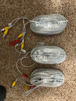 3 (each) 60 foot BNC security system cables