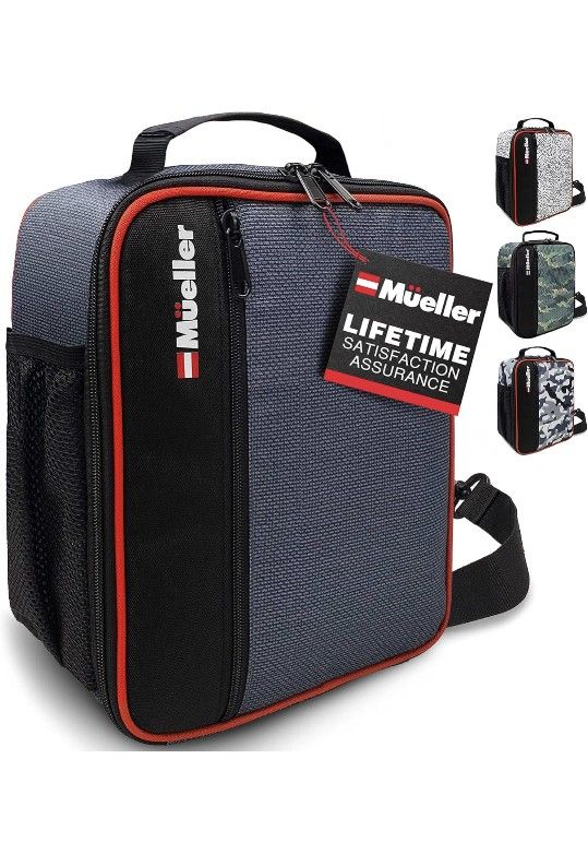 Brand New Mueller Ultra Insulated Reusable Lunch Box for Men, Durable Splash-Proof Lunch Bag, Front Slim Pocket, 4 Compartments, Extendable