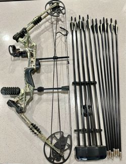 Compound Bow with Arrows and Accessories