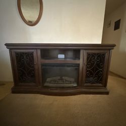Dark Brown Oak Tv Stand 