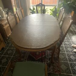 Wooden dining table