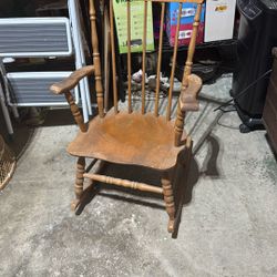Toddlers Wood Rocking Chair.