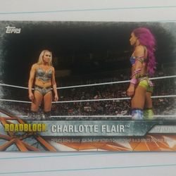 2017 Topps Charlotte Flair Sasha Banks WWE-18 Roadblock End Of The Line Superstars Women's Division Wrestle World Wrestling Sports Collectible Trading