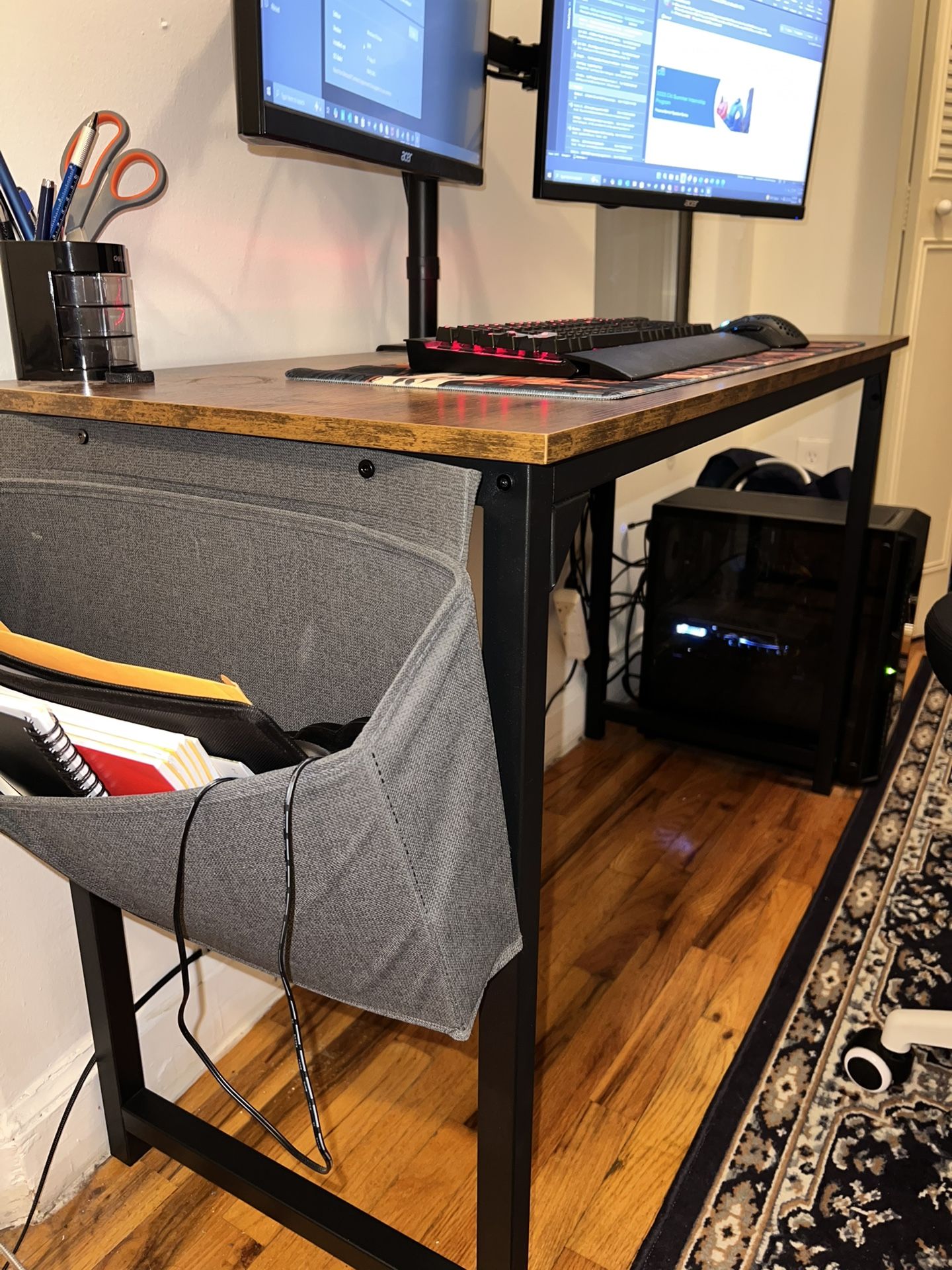 Dark Wood Office Desk