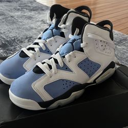 Nike air Jordan 6s   Size 6.5 y North Carolina blue