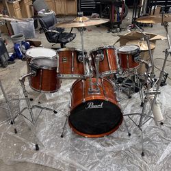 7 piece vintage pearl export series Drums