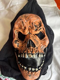 Skull Halloween Costume Mask with Hood