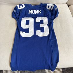 Quincy Monk #93 NY Giants Team Player Issued & Worn Jersey NFL U North Carolina
