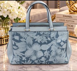 New embossed satchel purse