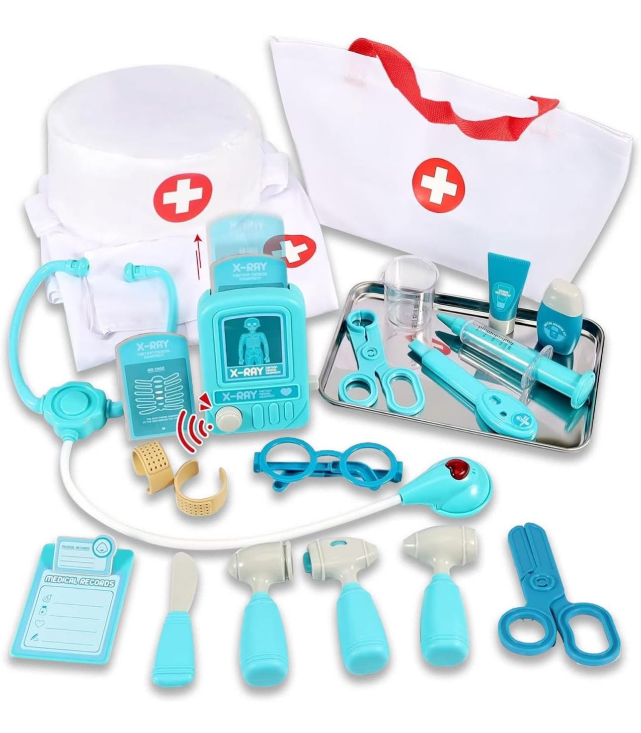 BRAND NEW Kids Doctor Toy Kit with Medical Storage Bag & Stethoscope for toddler
