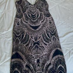 Black and Sparkly Long Dress Size 7/8