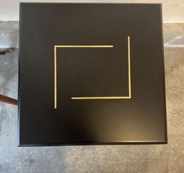 Black And Gold Square Accent Table 