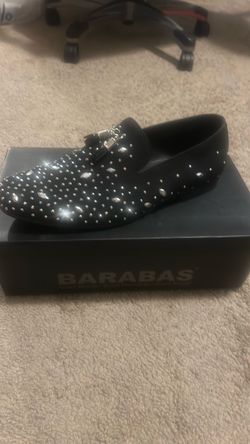 Barabas SH3080 Black/Silver Rhinestone Loafers Size 13 — Worn Once + Box