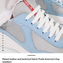 Patent leather and technical fabric Prada America's Cup sneakers