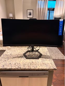 Phillips 34” curved monitor w/webcam