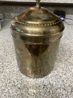 Silver Decorative Canister From India *Cash And Pick Up Only*
