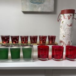 Peace Love Joy Tea Light Candle Holders Christmas Holiday Decorations Decor Display