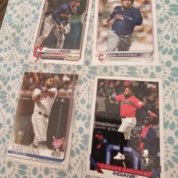 Cleveland Indians 20 Newer Baseball Cards Lot 